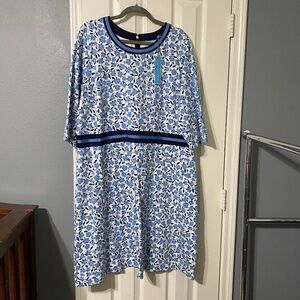 Draper James Floral Dress with Ribbon Detail 2X NWT
